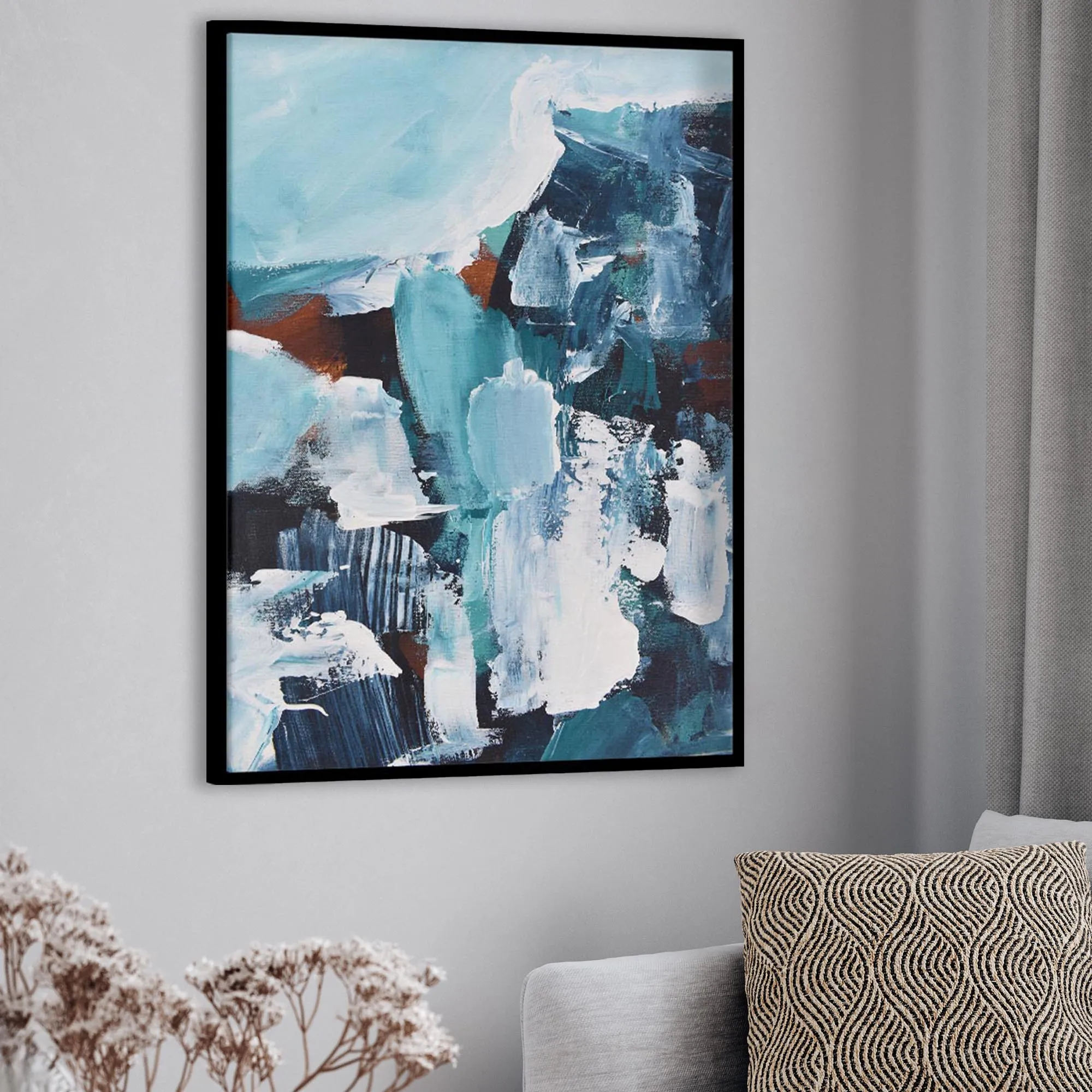 Abstract 187 Framed Canvas