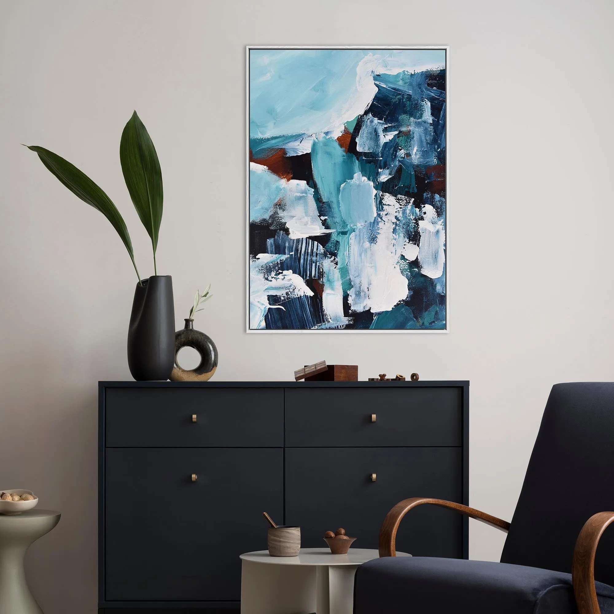 Abstract 187 Framed Canvas