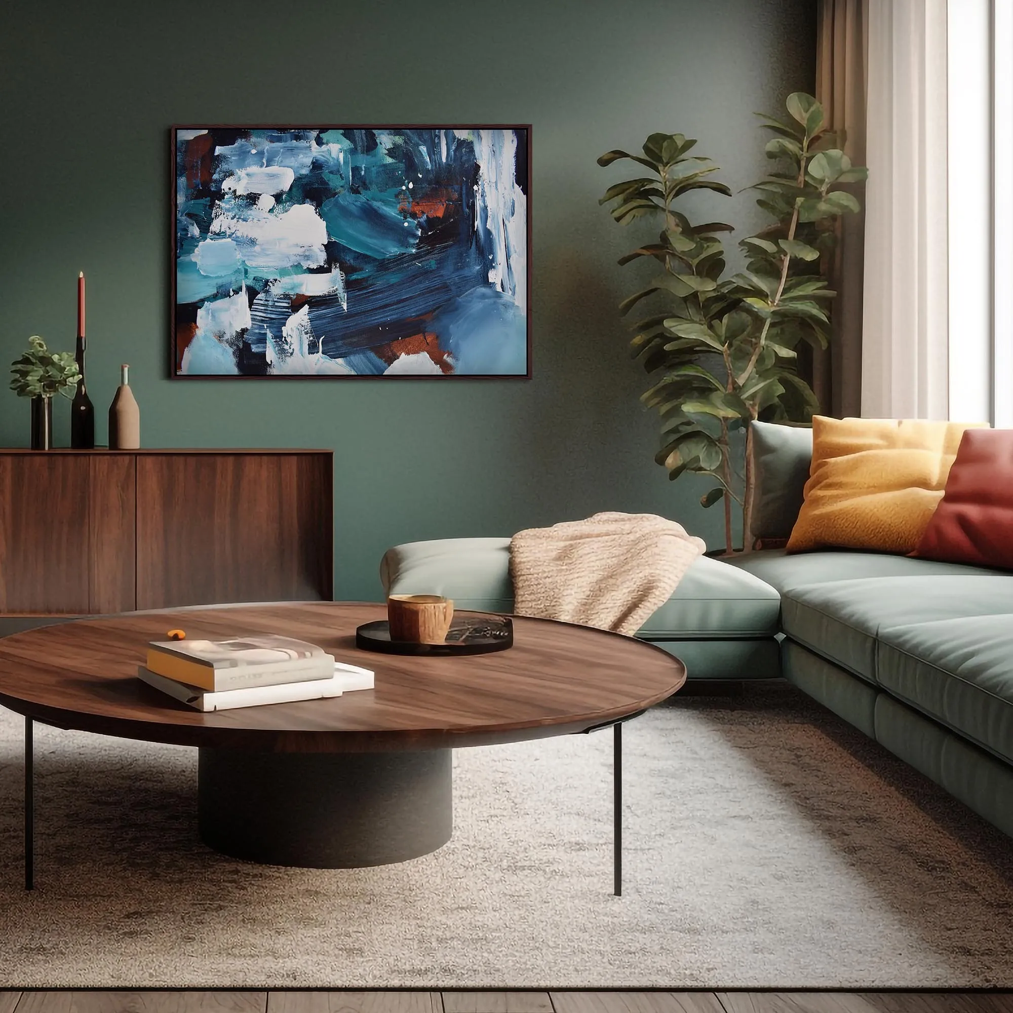 Abstract 189 Framed Canvas