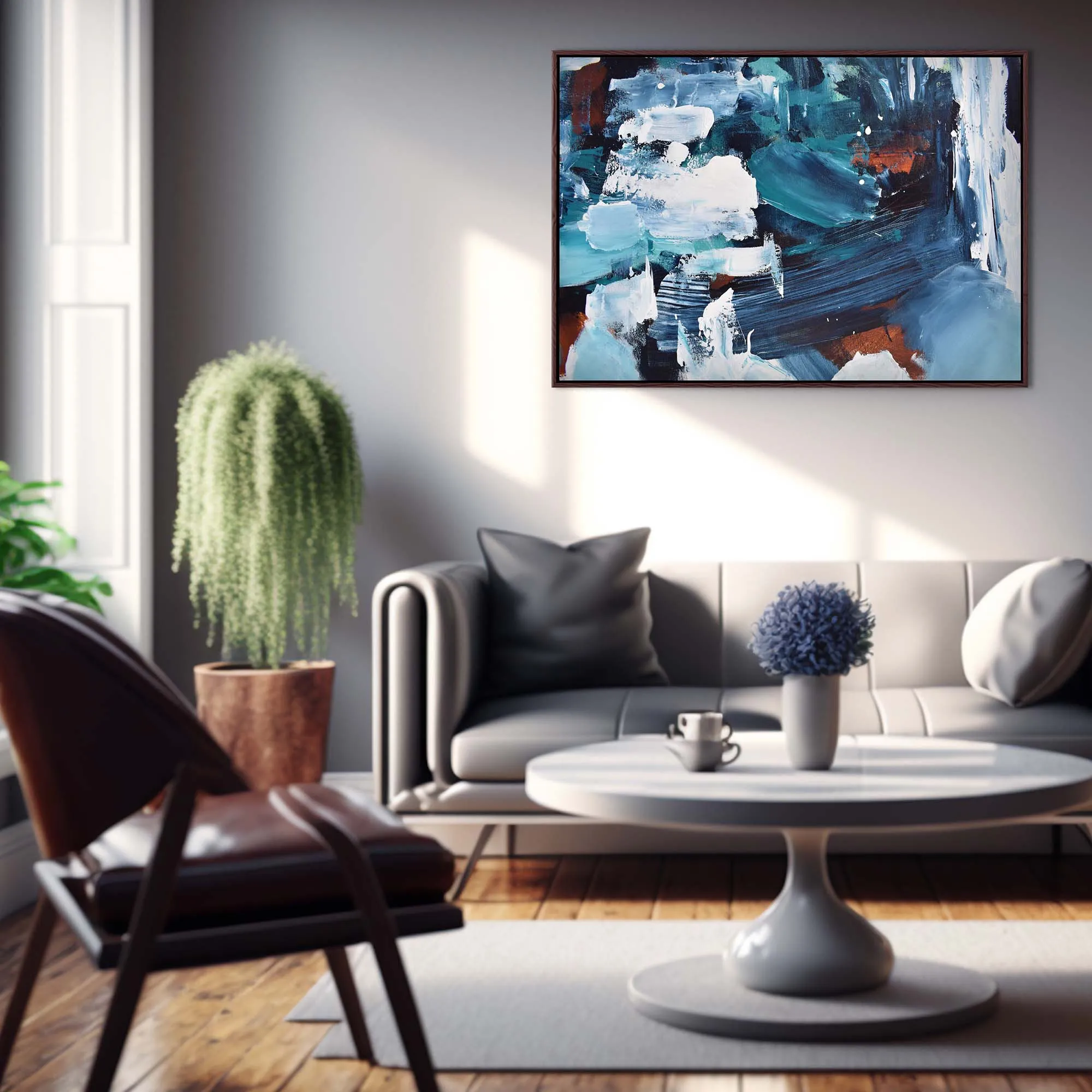 Abstract 189 Framed Canvas
