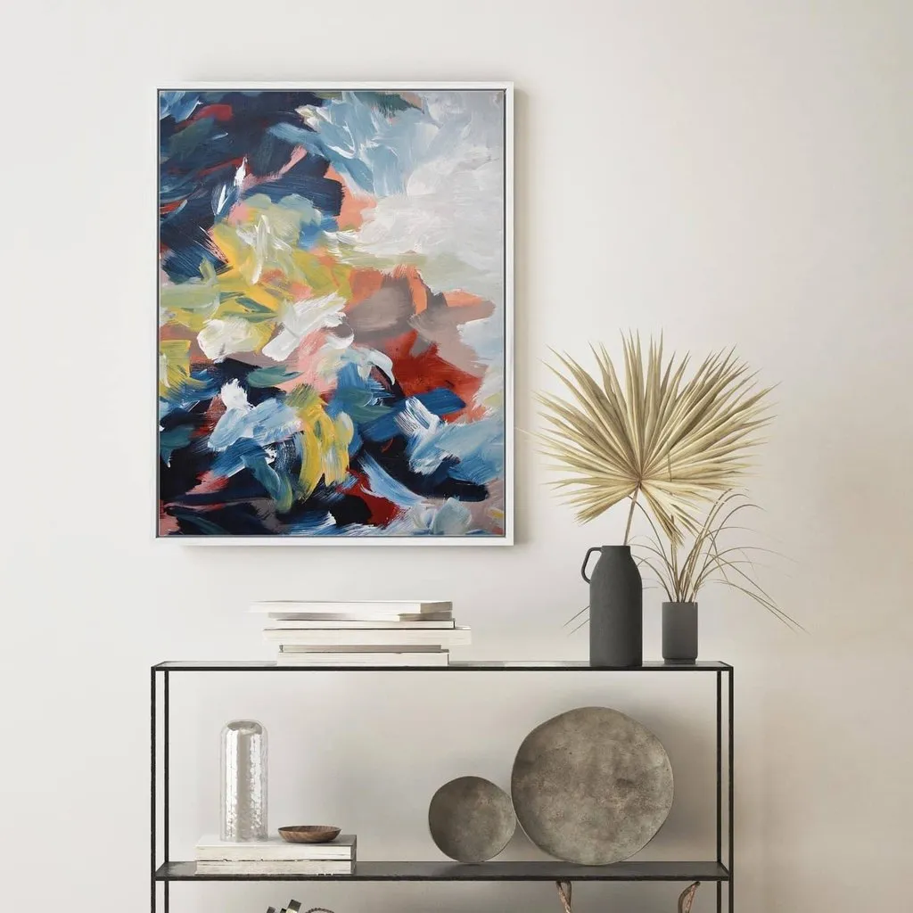 Abstract 450 Framed Canvas