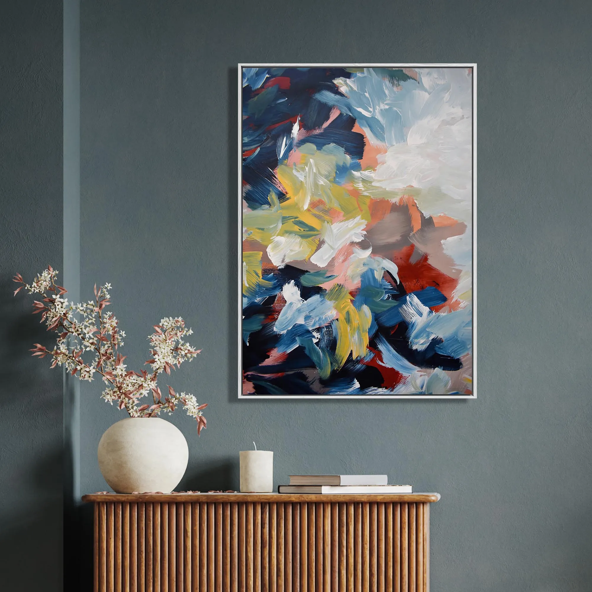Abstract 450 Framed Canvas