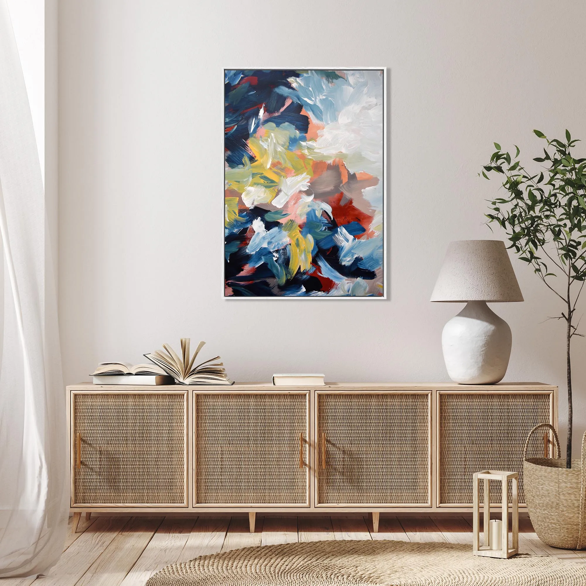 Abstract 450 Framed Canvas