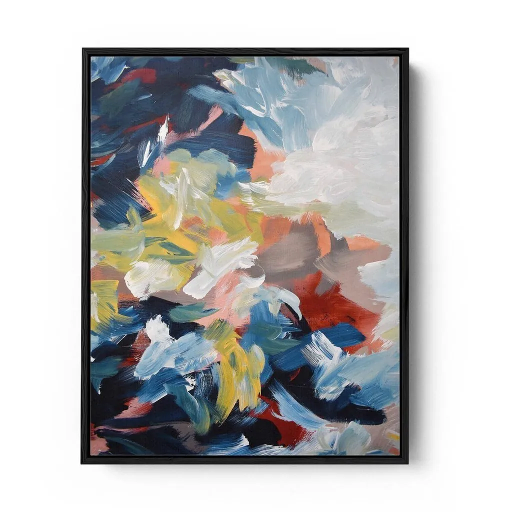 Abstract 450 Framed Canvas