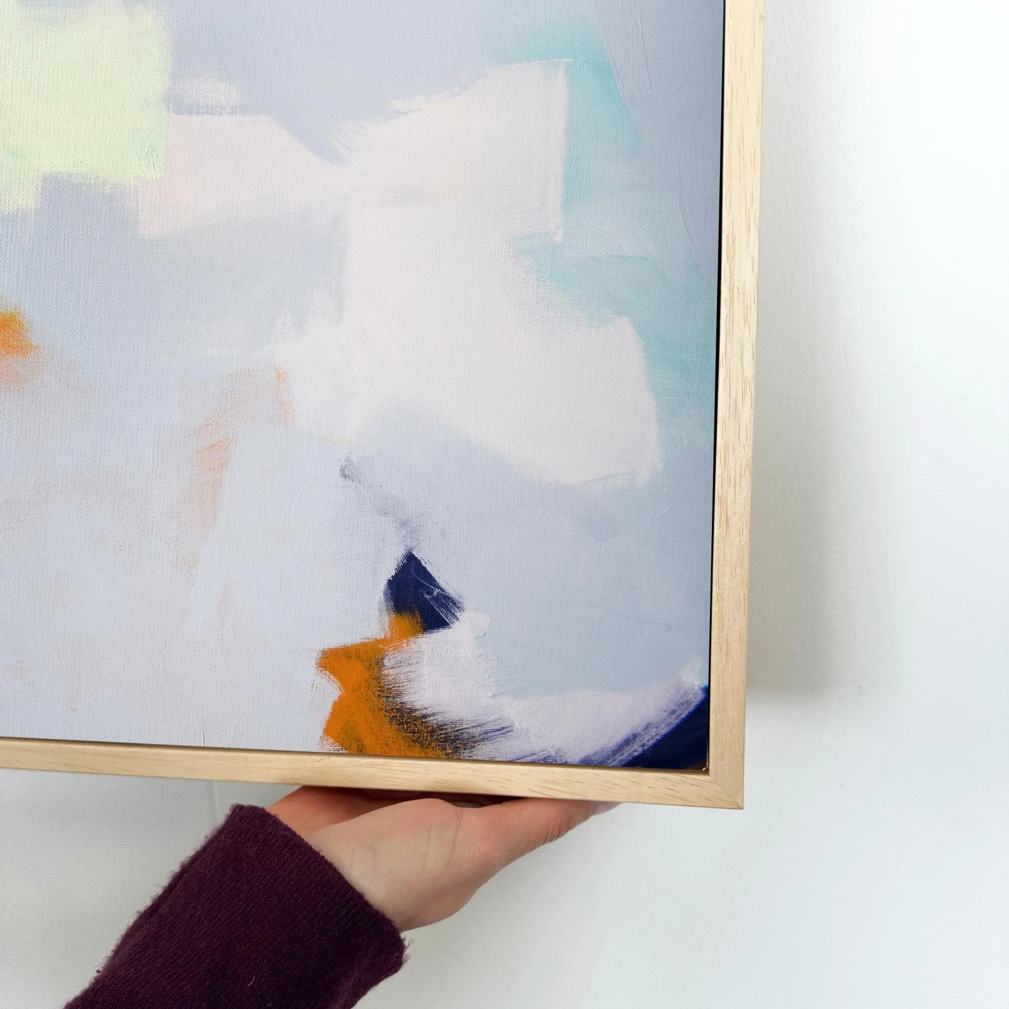 Abstract Clouds Framed Canvas