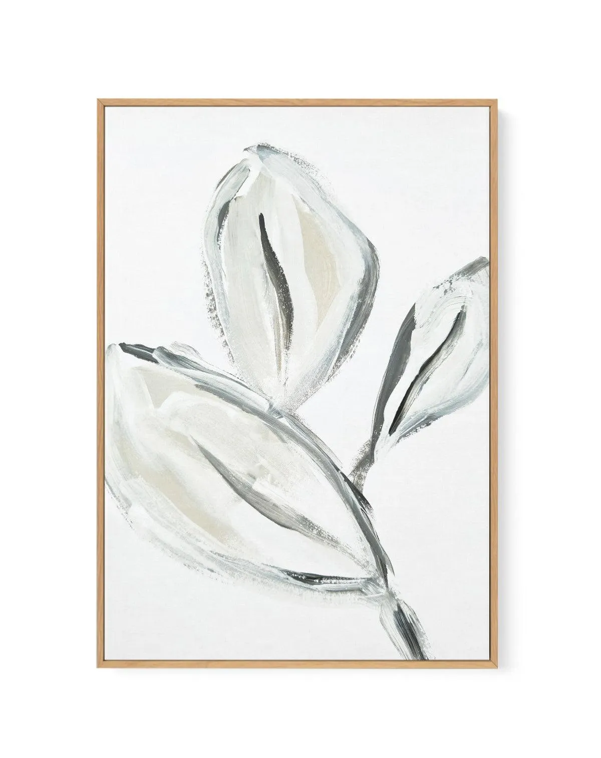 Abstract Leaves | Framed Canvas Art Print