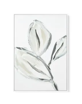 Abstract Leaves | Framed Canvas Art Print