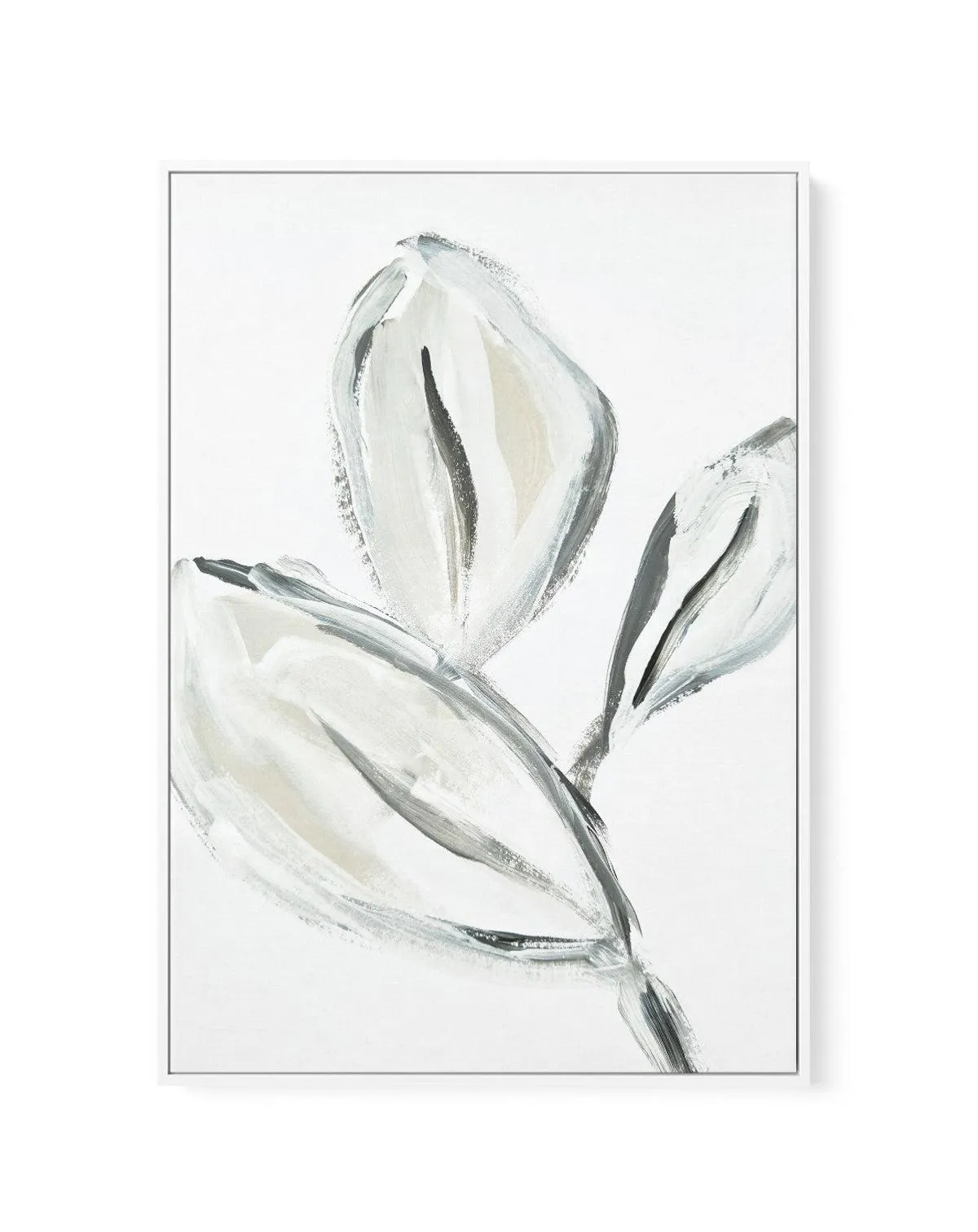 Abstract Leaves | Framed Canvas Art Print