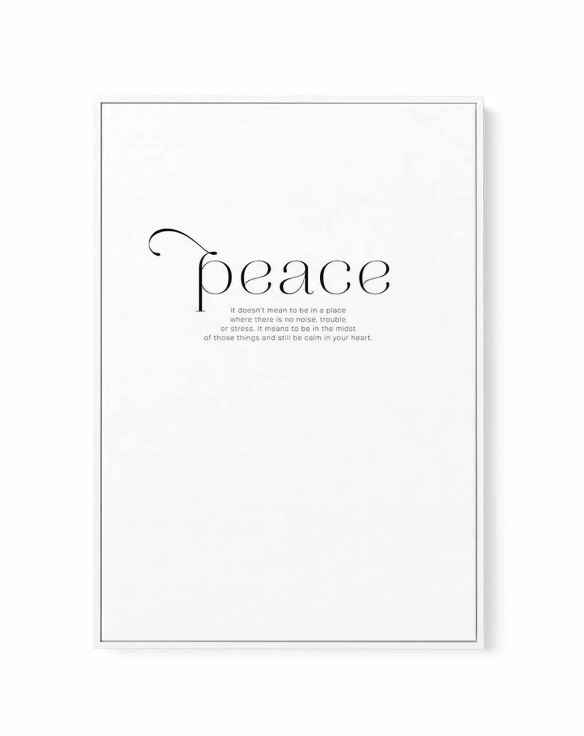 At Peace | Framed Canvas Art Print