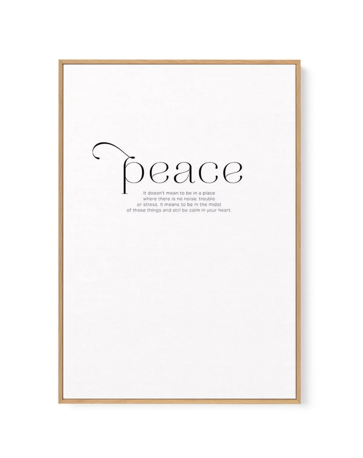 At Peace | Framed Canvas Art Print