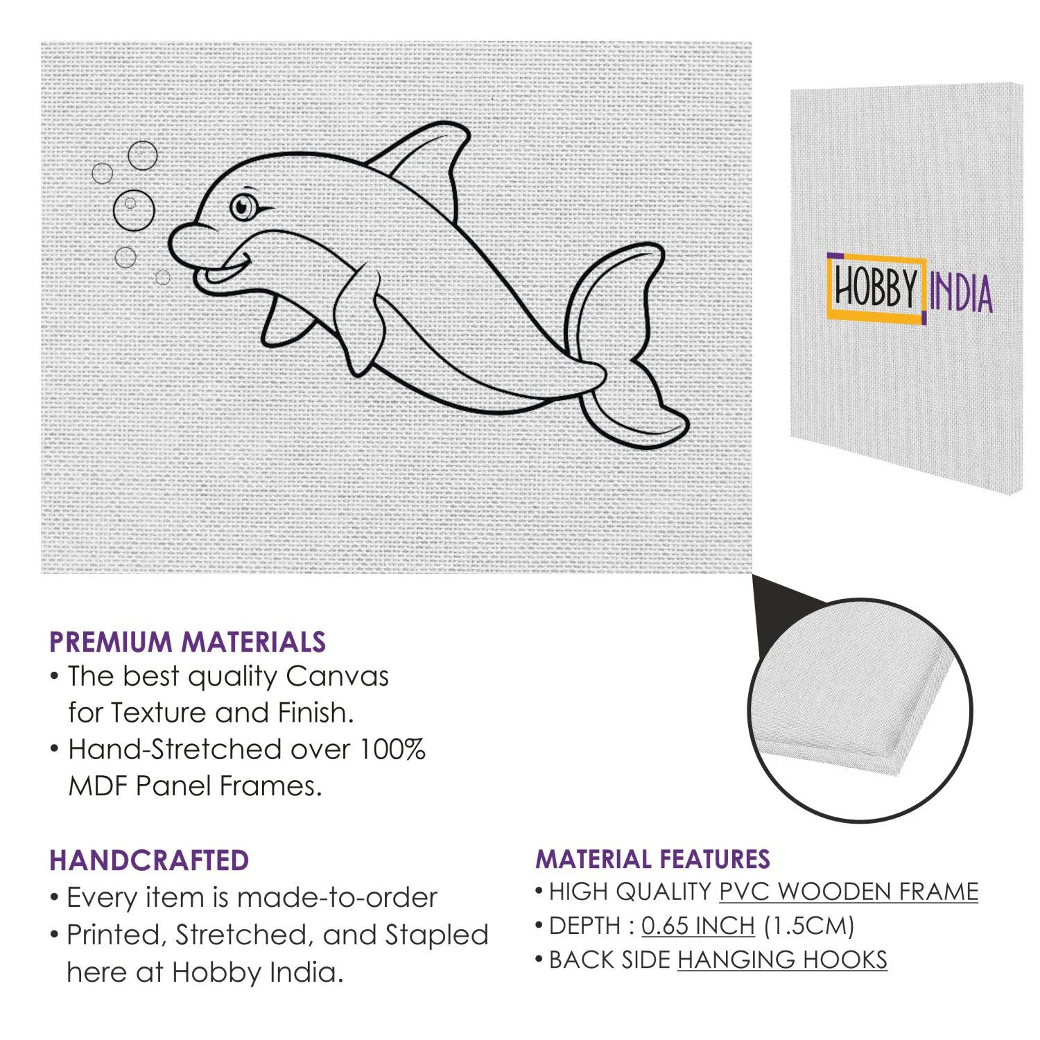 Baby Fish DIY Canvas Base for Painting