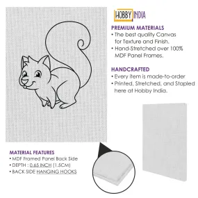 Baby Squirrel DIY Canvas Base for Painting