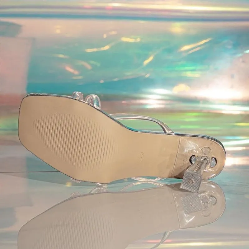 Barely There Transparent High-Heel Sandal
