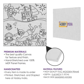 Beach Sea Animals DIY Canvas Base for Painting