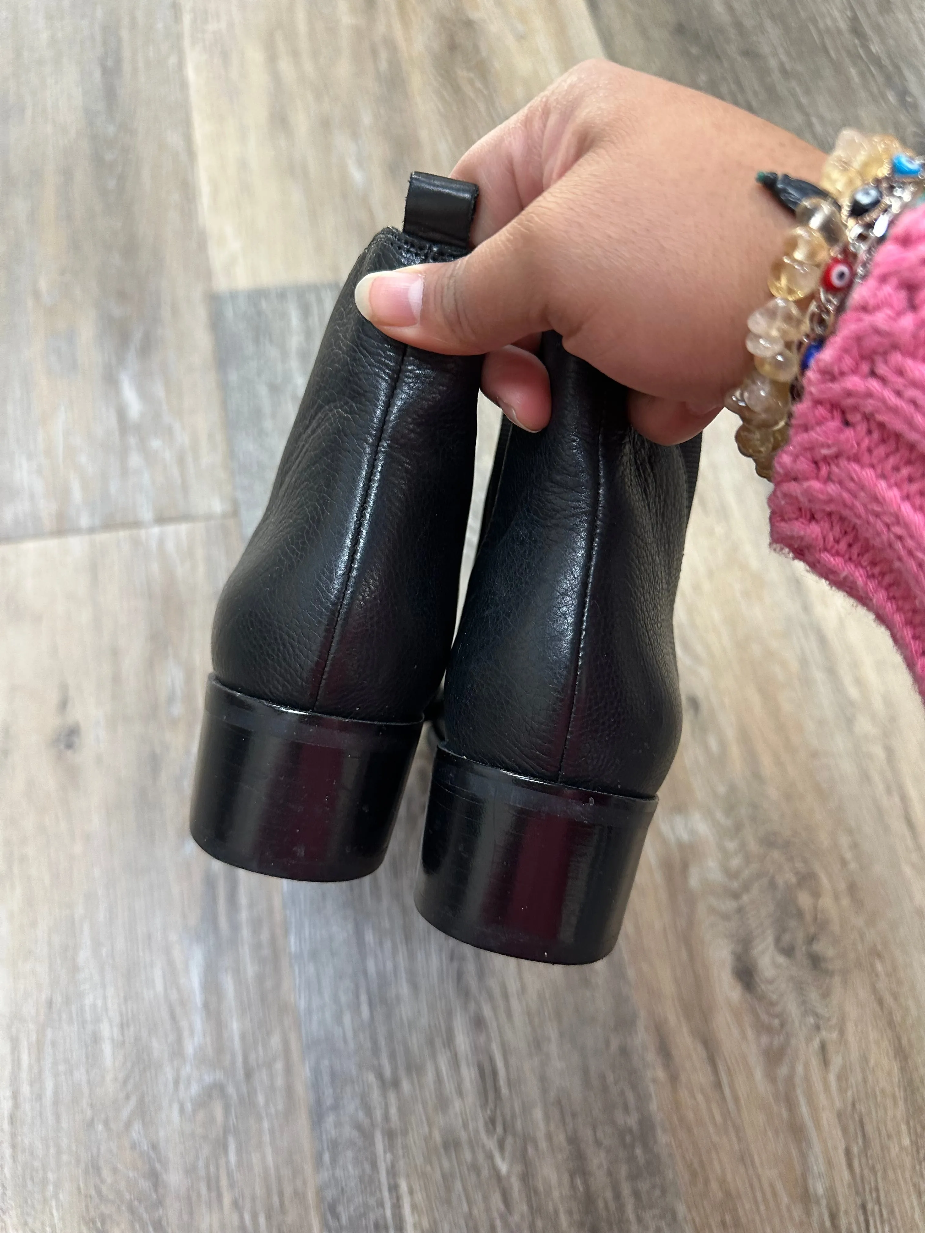 Boots Ankle Flats By Marc Fisher In Black, Size: 7.5