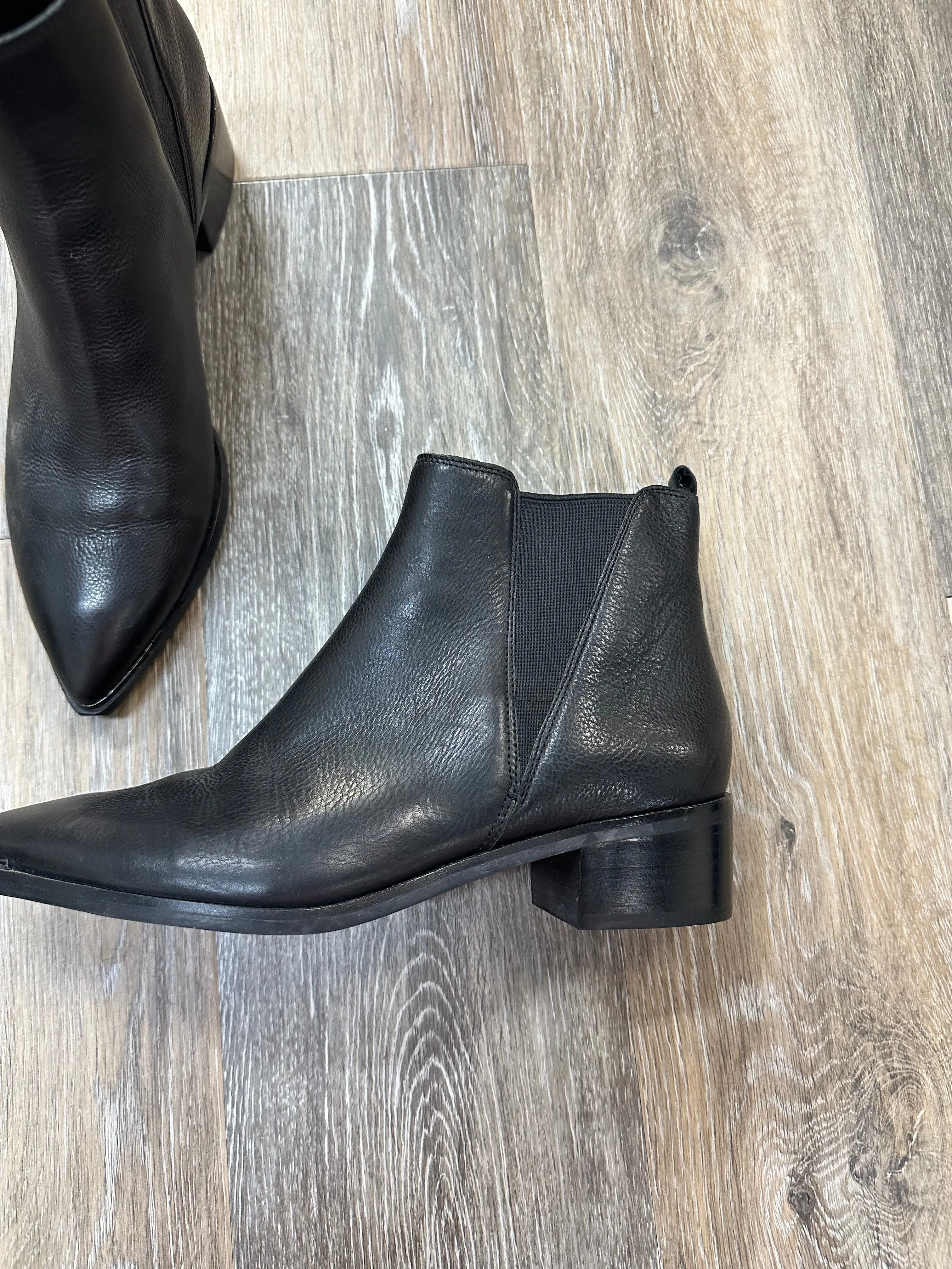 Boots Ankle Flats By Marc Fisher In Black, Size: 7.5
