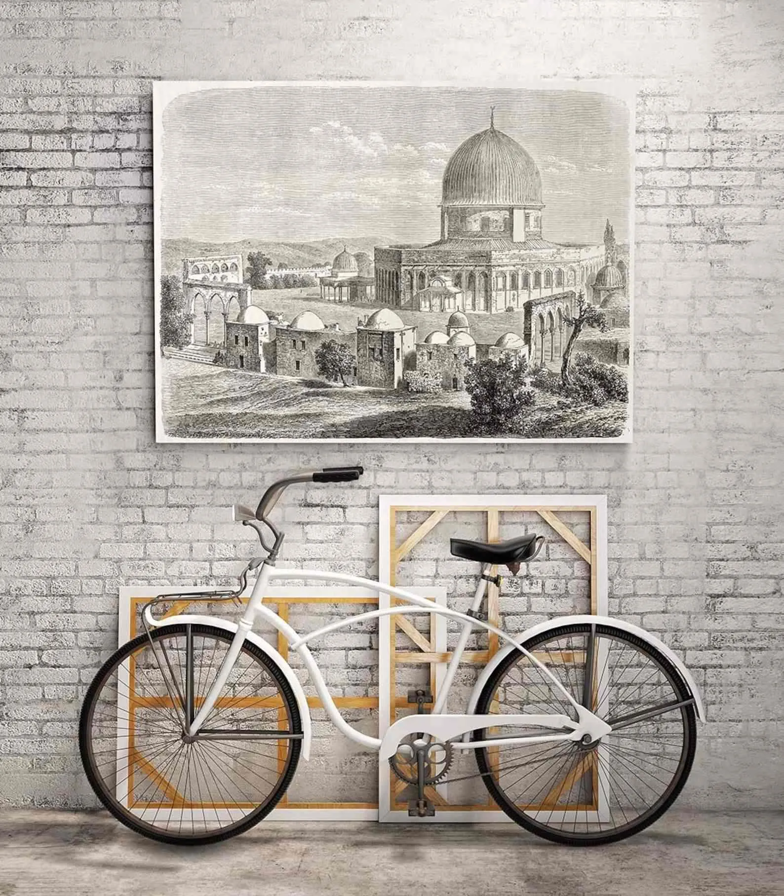 Canvas Printing Islamic Wall Art Masjid Al Aqsa - The Dome of the Rock