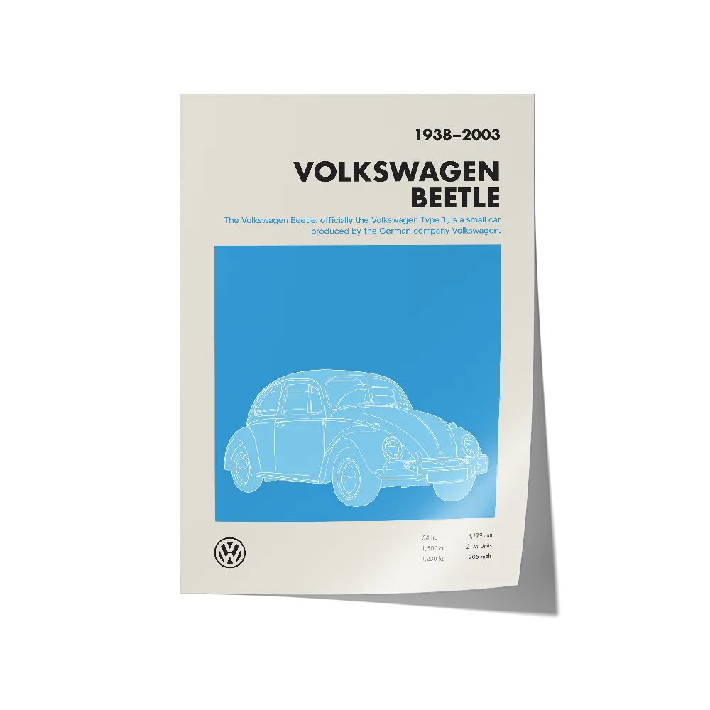 Car Print Volkswagen Beetle 01