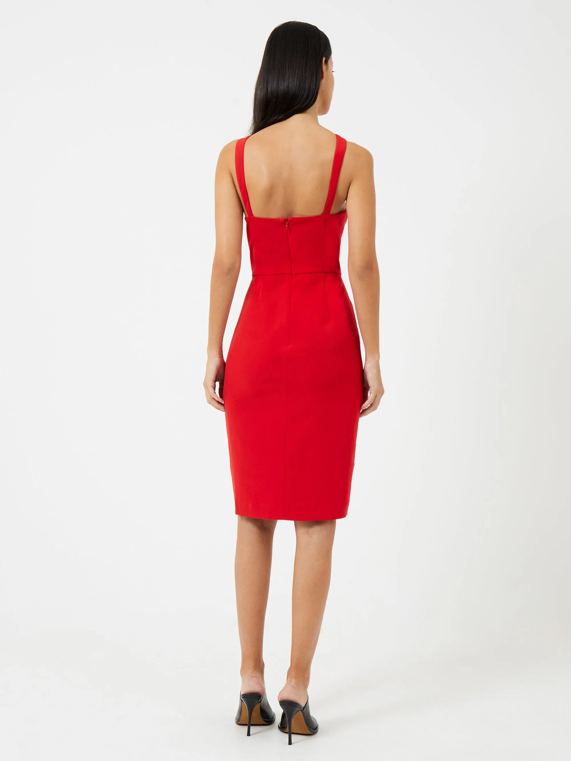 Echo Crepe Halter Neck Midi Dress