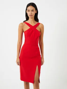 Echo Crepe Halter Neck Midi Dress