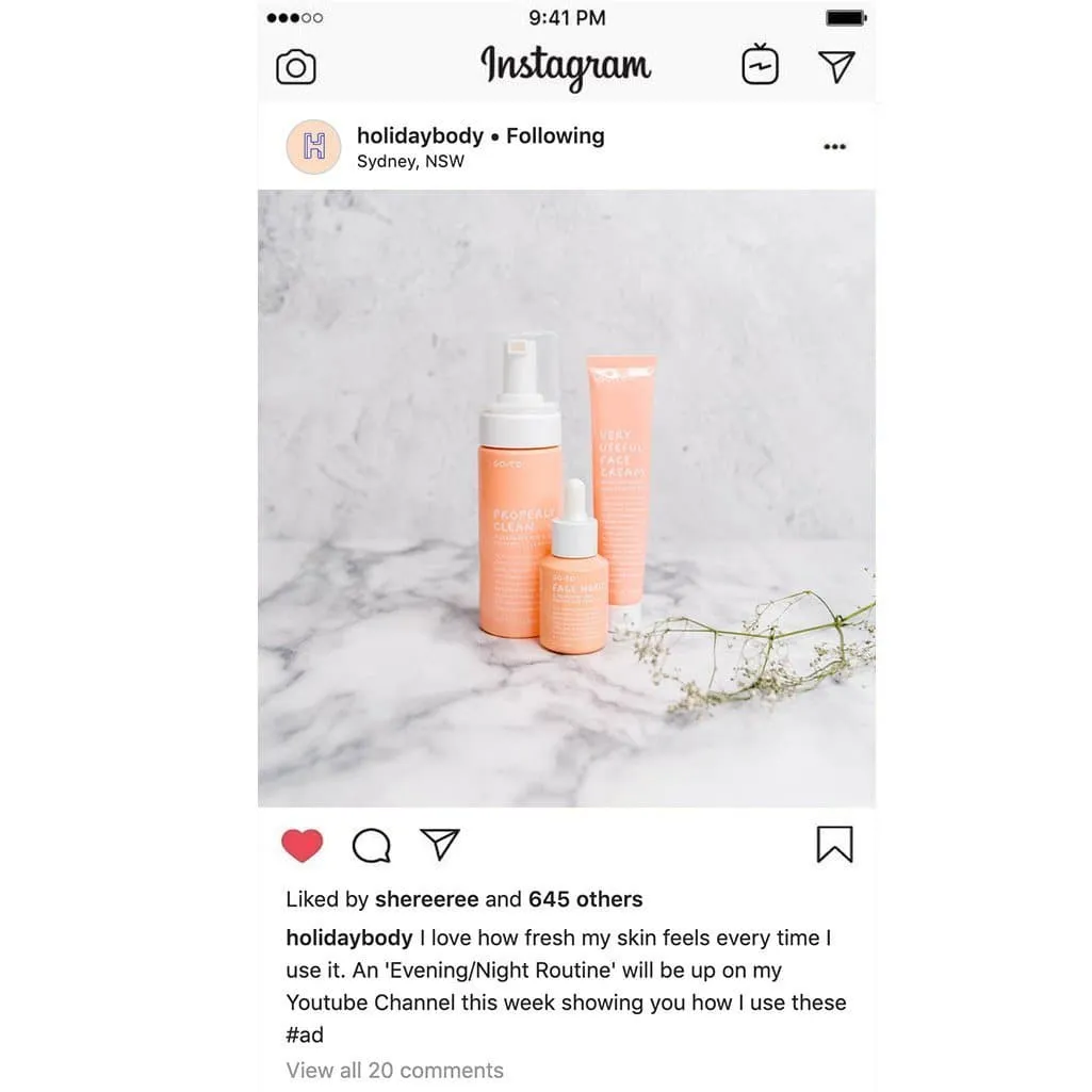 Flat Lay Instagram Backdrop - 'Balmain' White Marble (56cm x 87cm)
