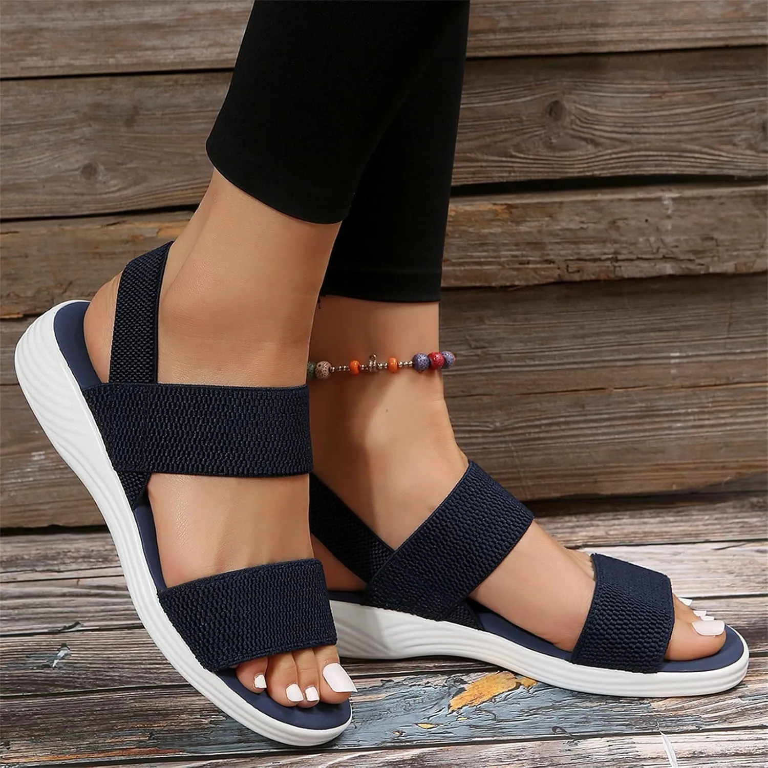 Lausiuoe Comfortable Sandals For Women Dressy Arch Support Orthotic Flip Flops Summer Orthopedic Slippers With Arch Support