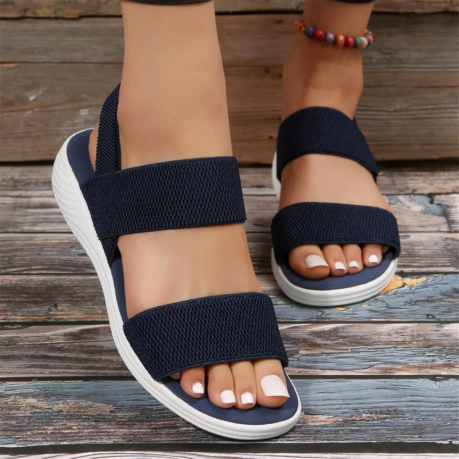 Lausiuoe Comfortable Sandals For Women Dressy Arch Support Orthotic Flip Flops Summer Orthopedic Slippers With Arch Support
