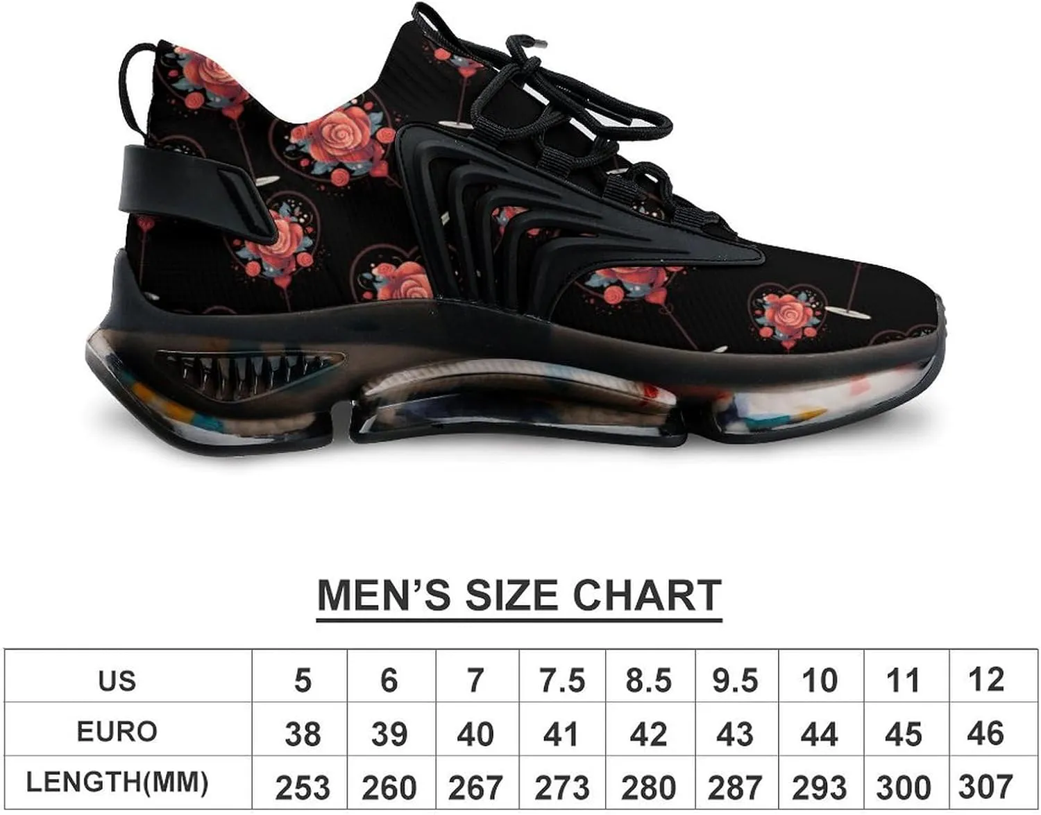 Love Heart Shaped Lollipop Mens Sneakers Running Shoes Lightweight Athletic Shoes for Jogging Walking Gym