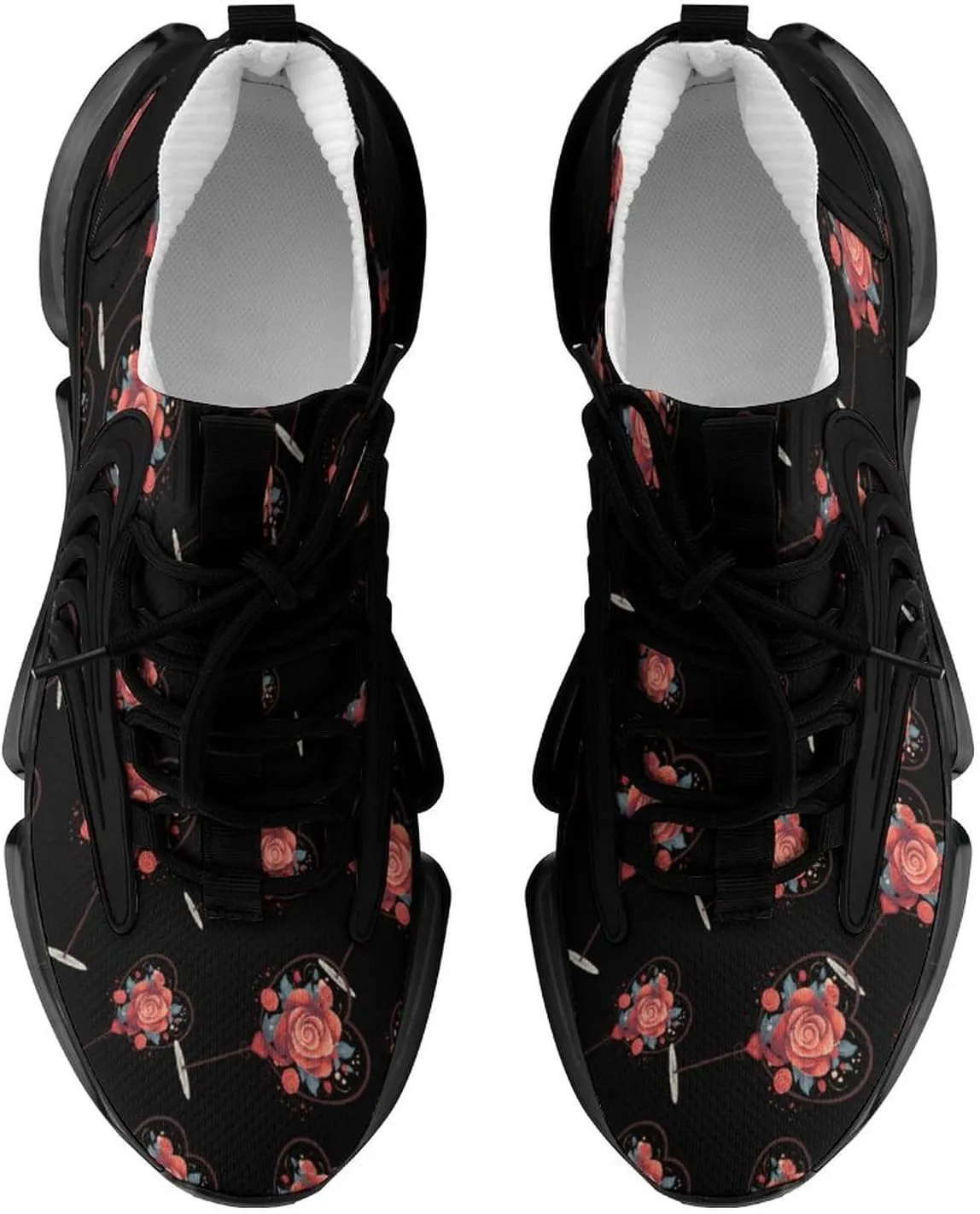 Love Heart Shaped Lollipop Mens Sneakers Running Shoes Lightweight Athletic Shoes for Jogging Walking Gym