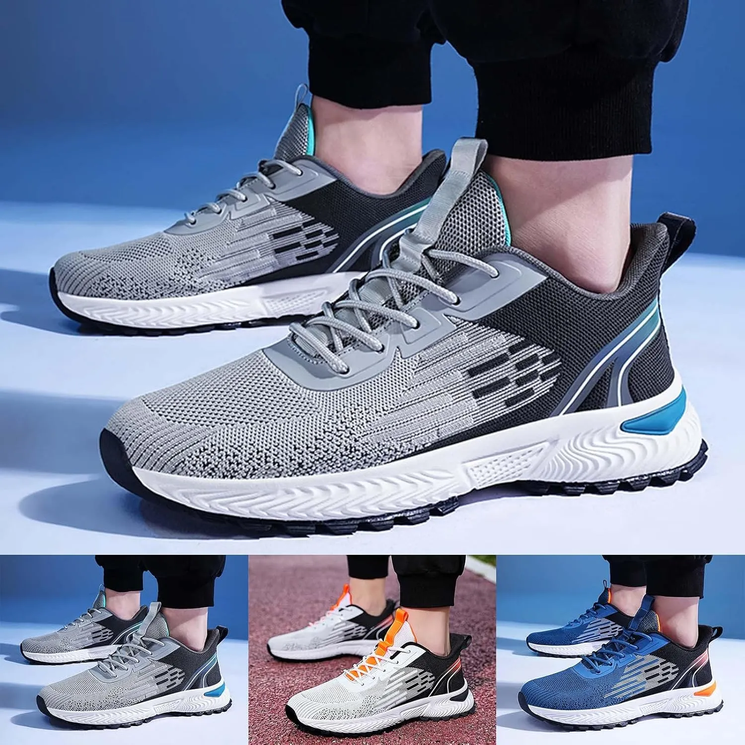 Men's Minimalist Barefoot Shoes Lace Up Lightweight Breathable Fashion Sneaker Men's Arch Support Insole Shoes