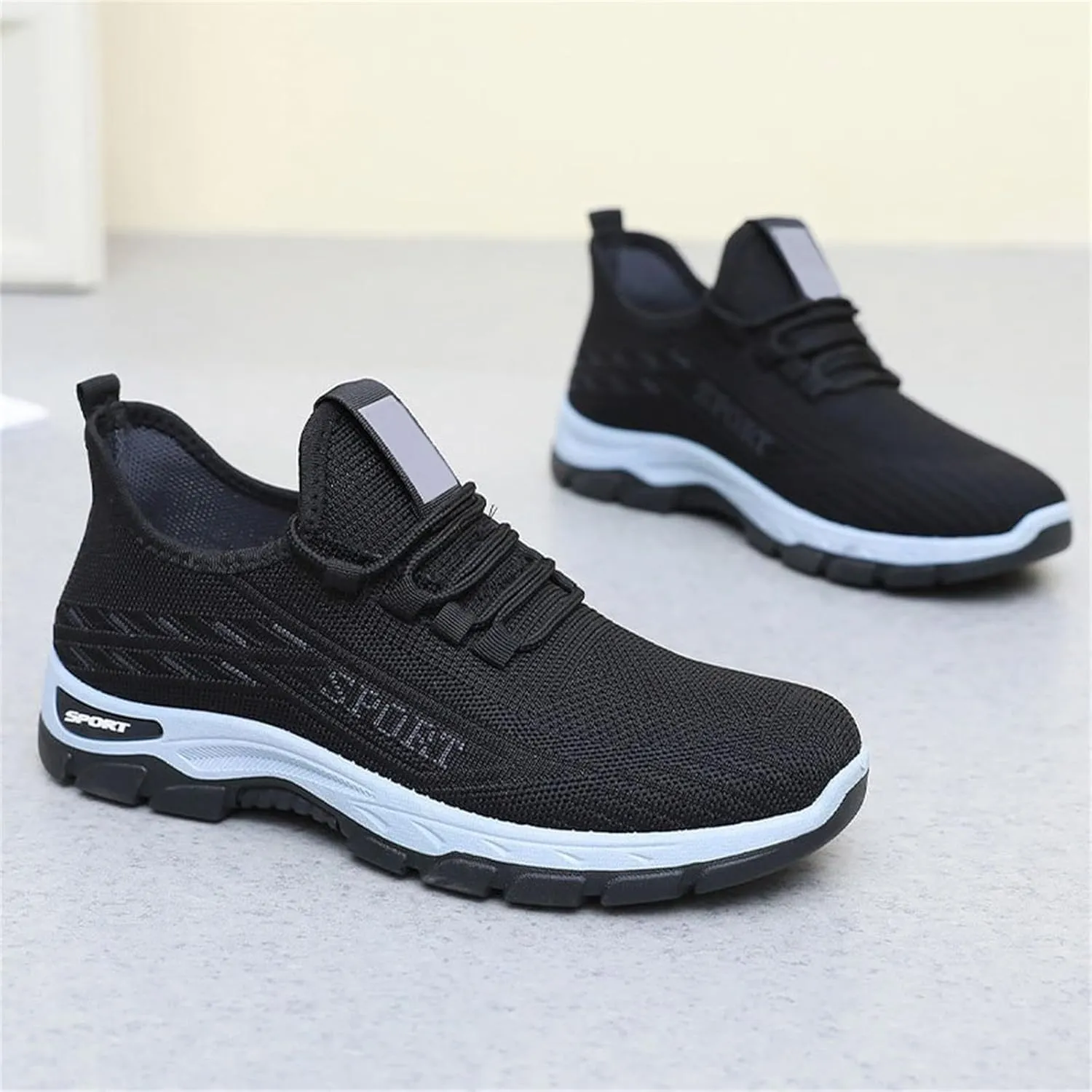 Ortho Shoes for Women Men Knitted Mesh Breathable Orthopedic Sneaker,Non Slip&Arch Support Soft-Soled Tennis Athletic Hiking Shoe,Lightweight Plantar Fasciitis Neuropathy Sneakers with Wide Toe Box