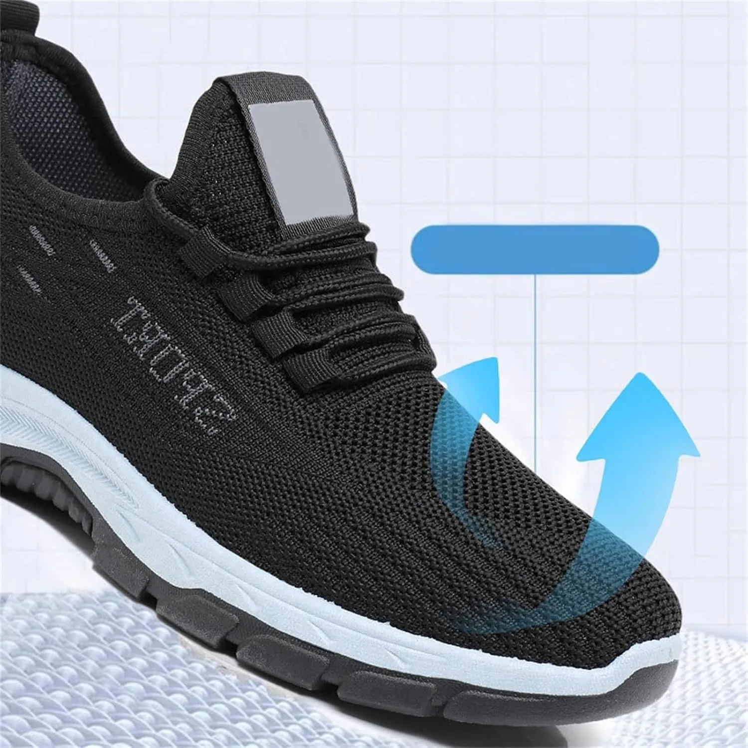 Ortho Shoes for Women Men Knitted Mesh Breathable Orthopedic Sneaker,Non Slip&Arch Support Soft-Soled Tennis Athletic Hiking Shoe,Lightweight Plantar Fasciitis Neuropathy Sneakers with Wide Toe Box