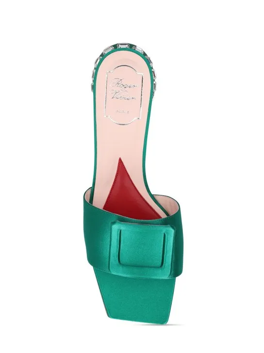 Roger Vivier   25mm Satin flat sandals 