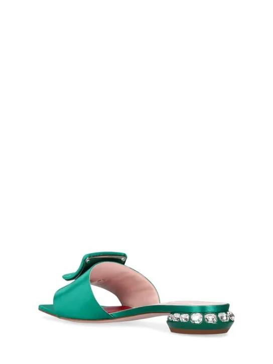 Roger Vivier   25mm Satin flat sandals 