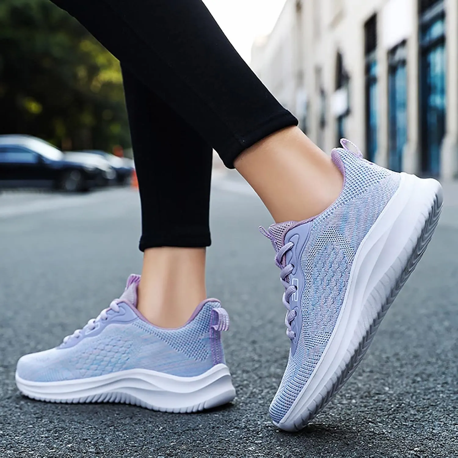 Running Lace Up Front Sports Casual Trainers Shoes Women's S