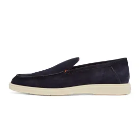 Santoni Suede Loafer (Navy)