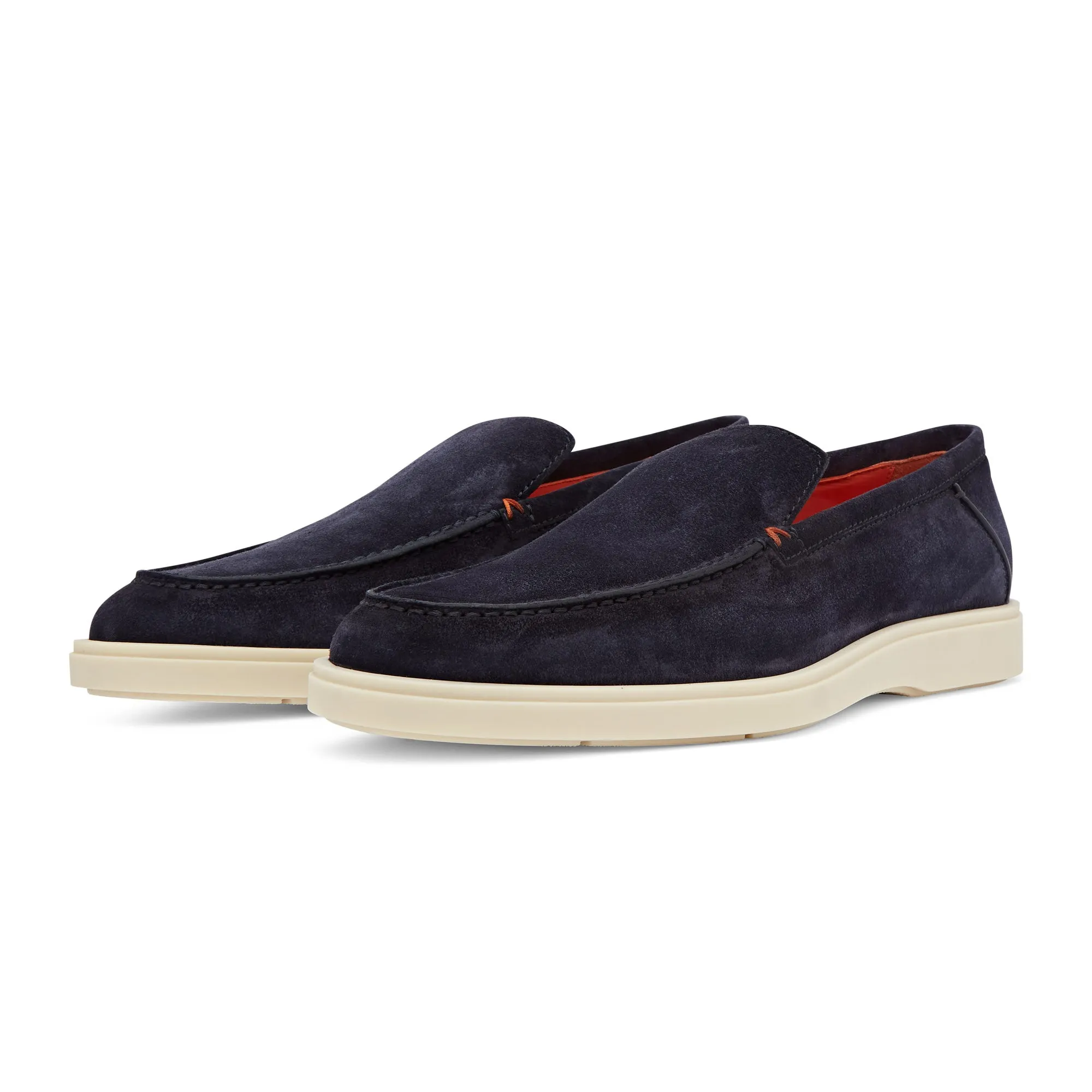 Santoni Suede Loafer (Navy)