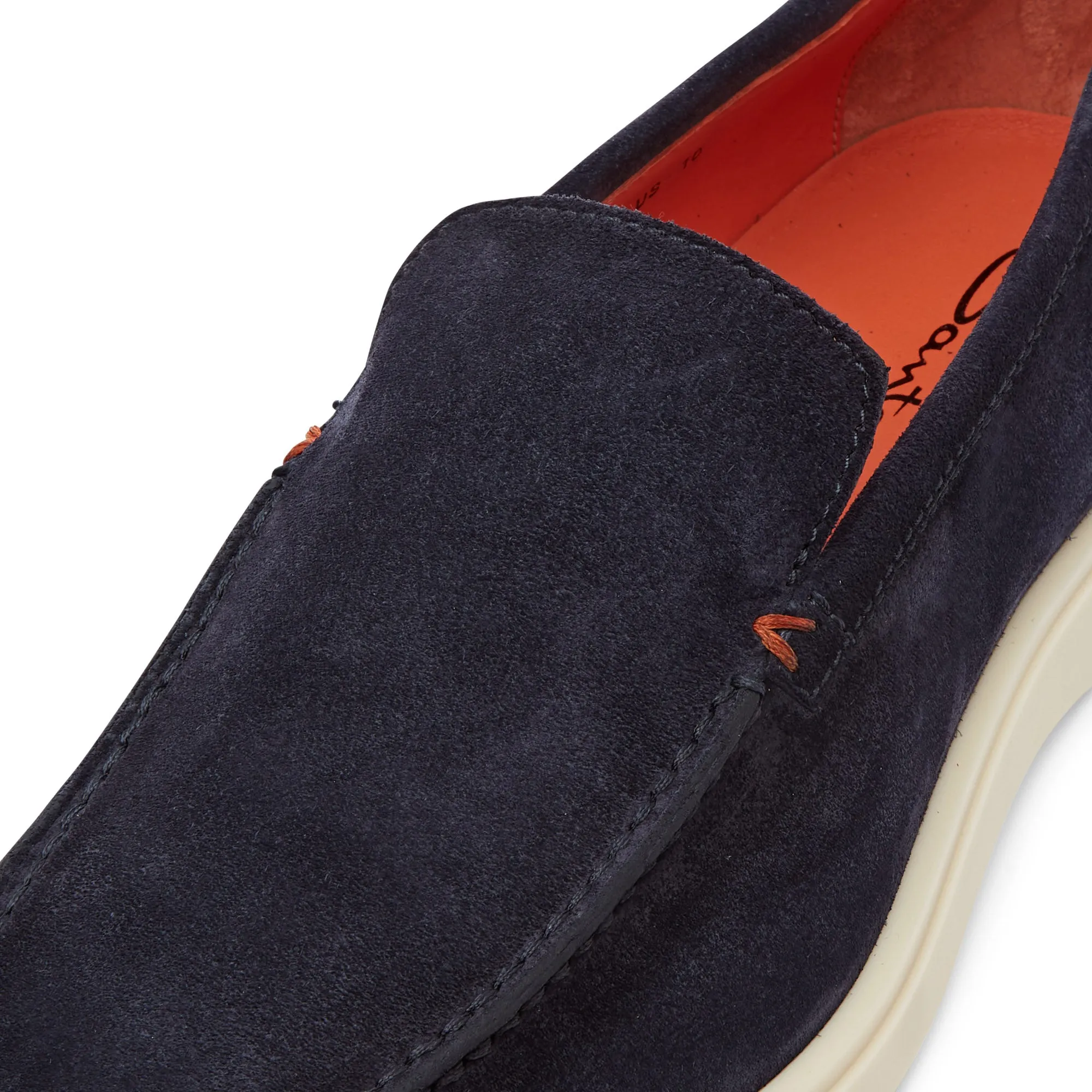 Santoni Suede Loafer (Navy)