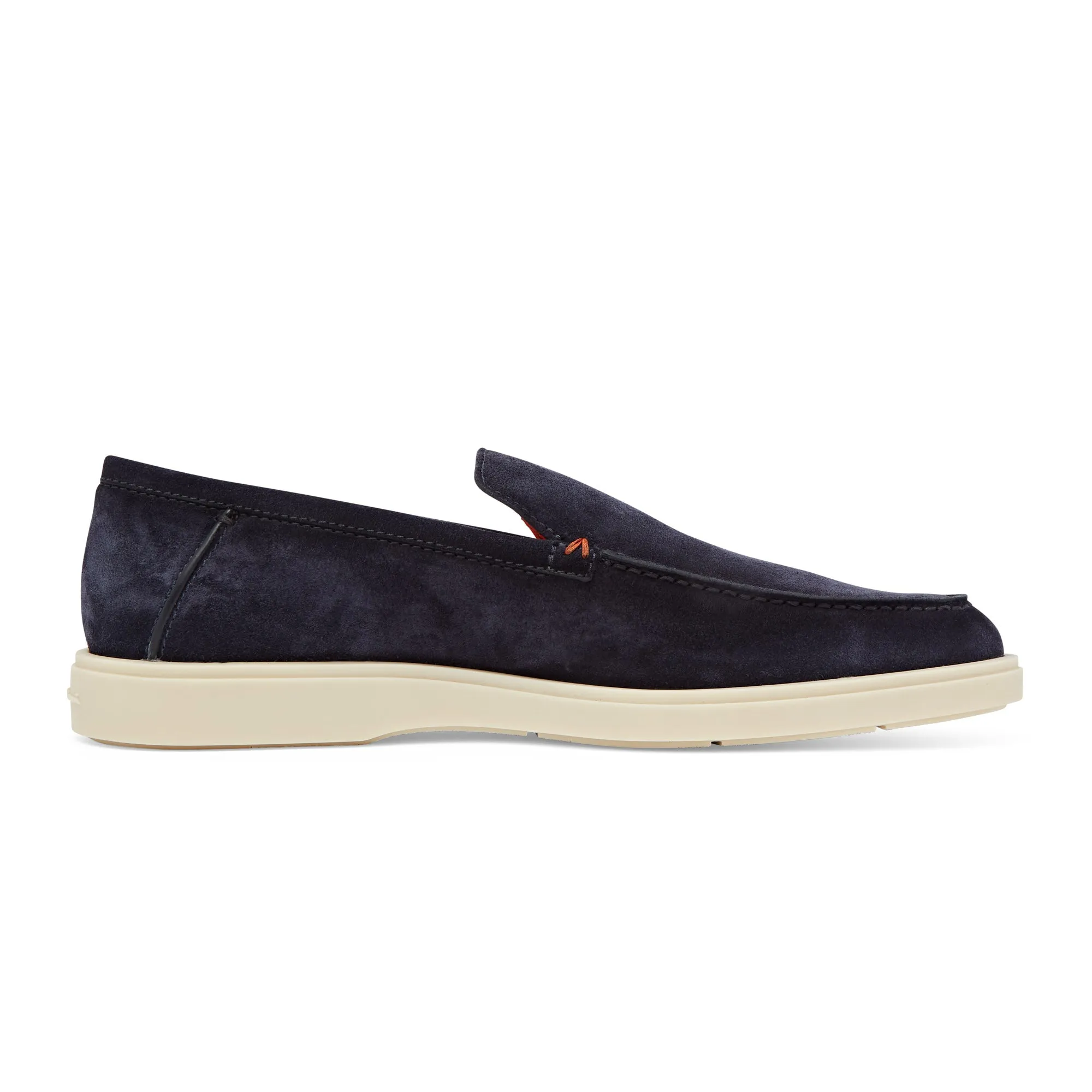 Santoni Suede Loafer (Navy)