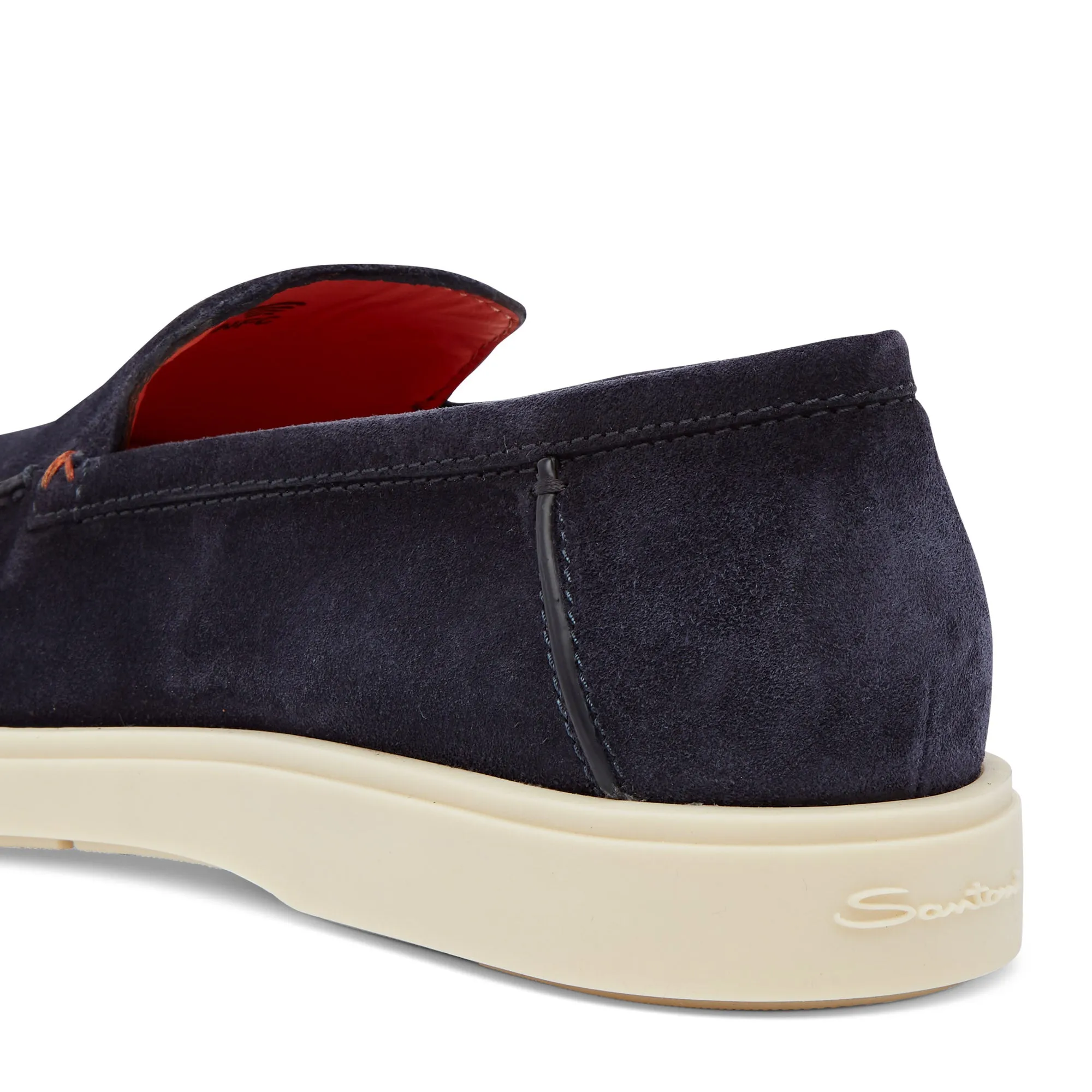 Santoni Suede Loafer (Navy)