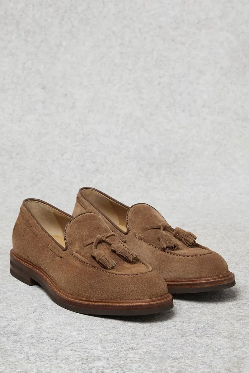 Suede Loafers with Tassels