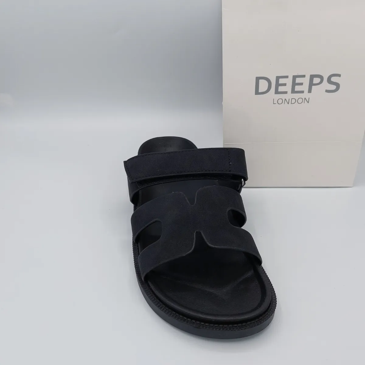 VALERIE GLADIATOR VELCRO STRAP FLAT SLIDER SANDAL