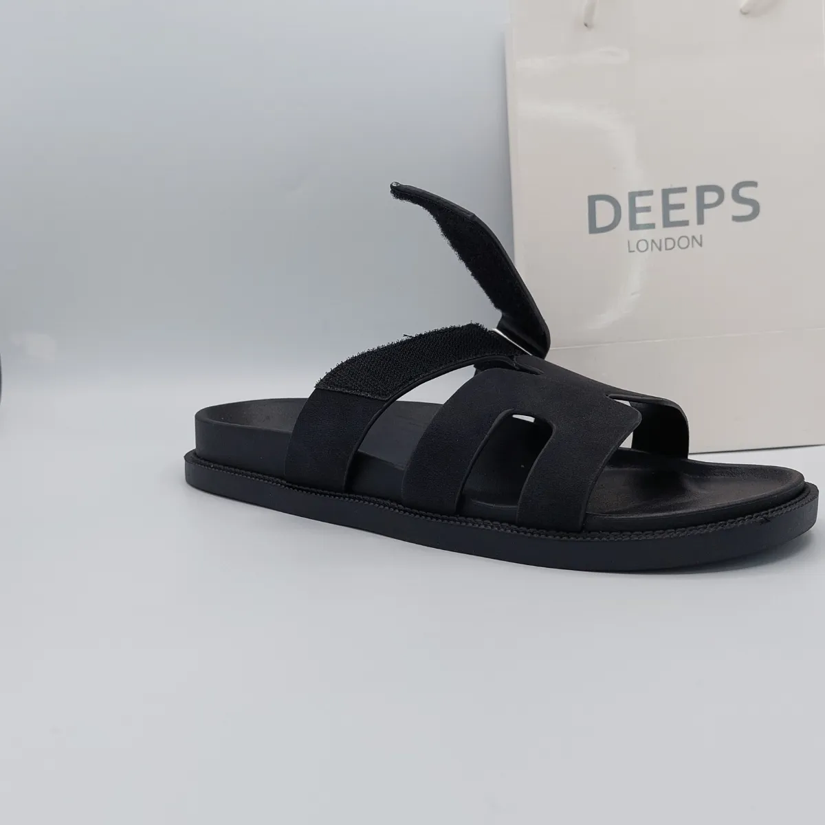 VALERIE GLADIATOR VELCRO STRAP FLAT SLIDER SANDAL