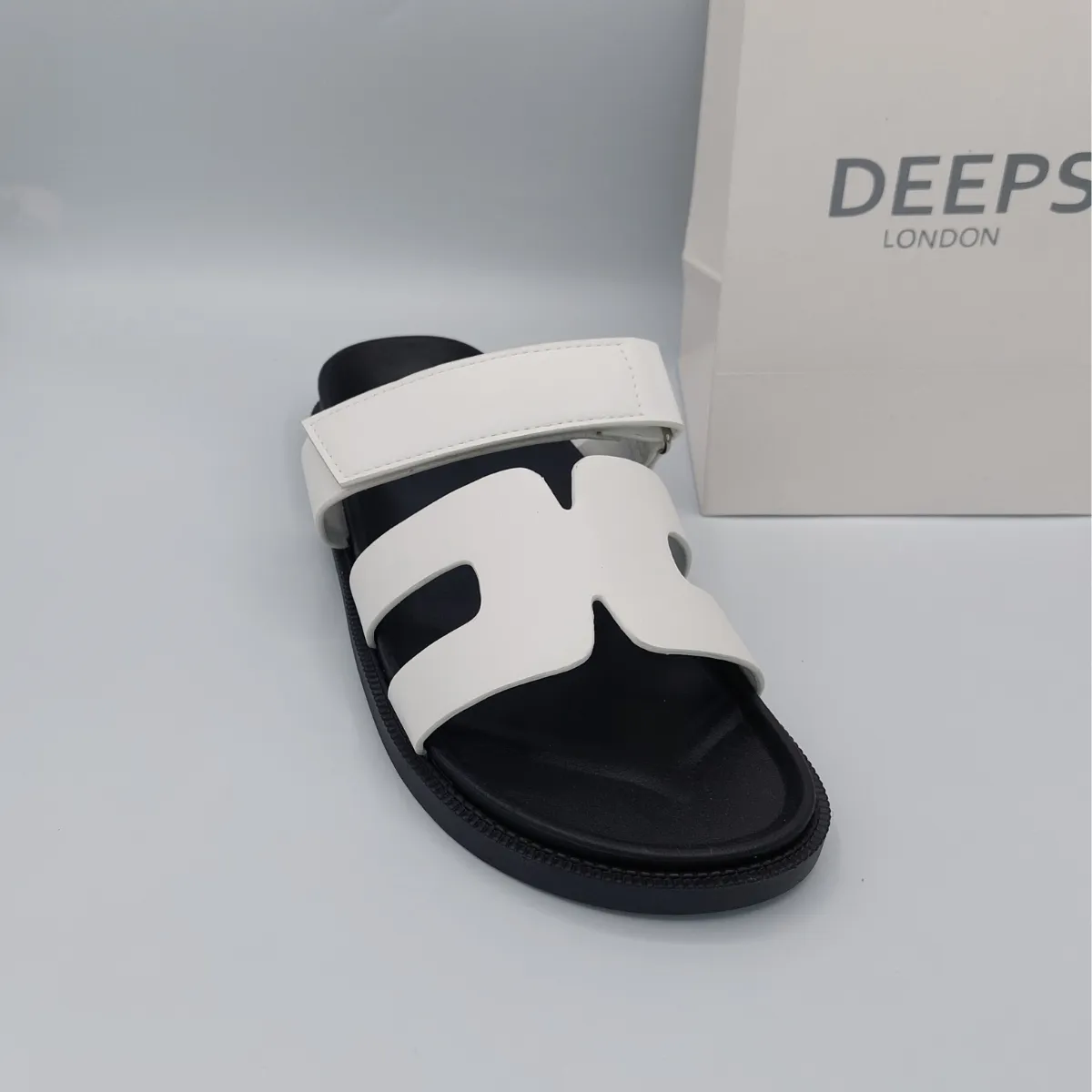 VALERIE GLADIATOR VELCRO STRAP FLAT SLIDER SANDAL