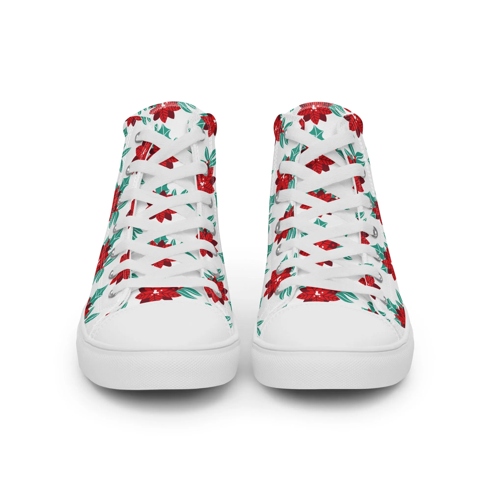 Women Christmas High Top Canvas Shoes (Glamourange Holiday Magic Canvas Shoes For Women - 003)