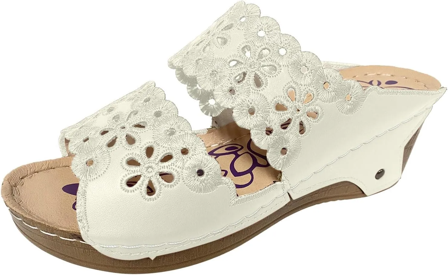 Women Shoes Thick Soled Wedge Sandals Casual Fashion Hollow Embroidery Bohemian Sandals Shoes Womens Leopard 8