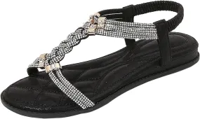 Women Toe Sandals Crystal Jelly Beach Flip Flops Female Students Korean Leather Thong Sandals for Women Wide