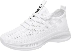 Women Walking Shoes Sock Sneakers Slip-On Breath Walking Shoes Women Jogging Men Casual Dress Shoes High Top Sneakers Steel Toe Tennis Shoe White Loafers