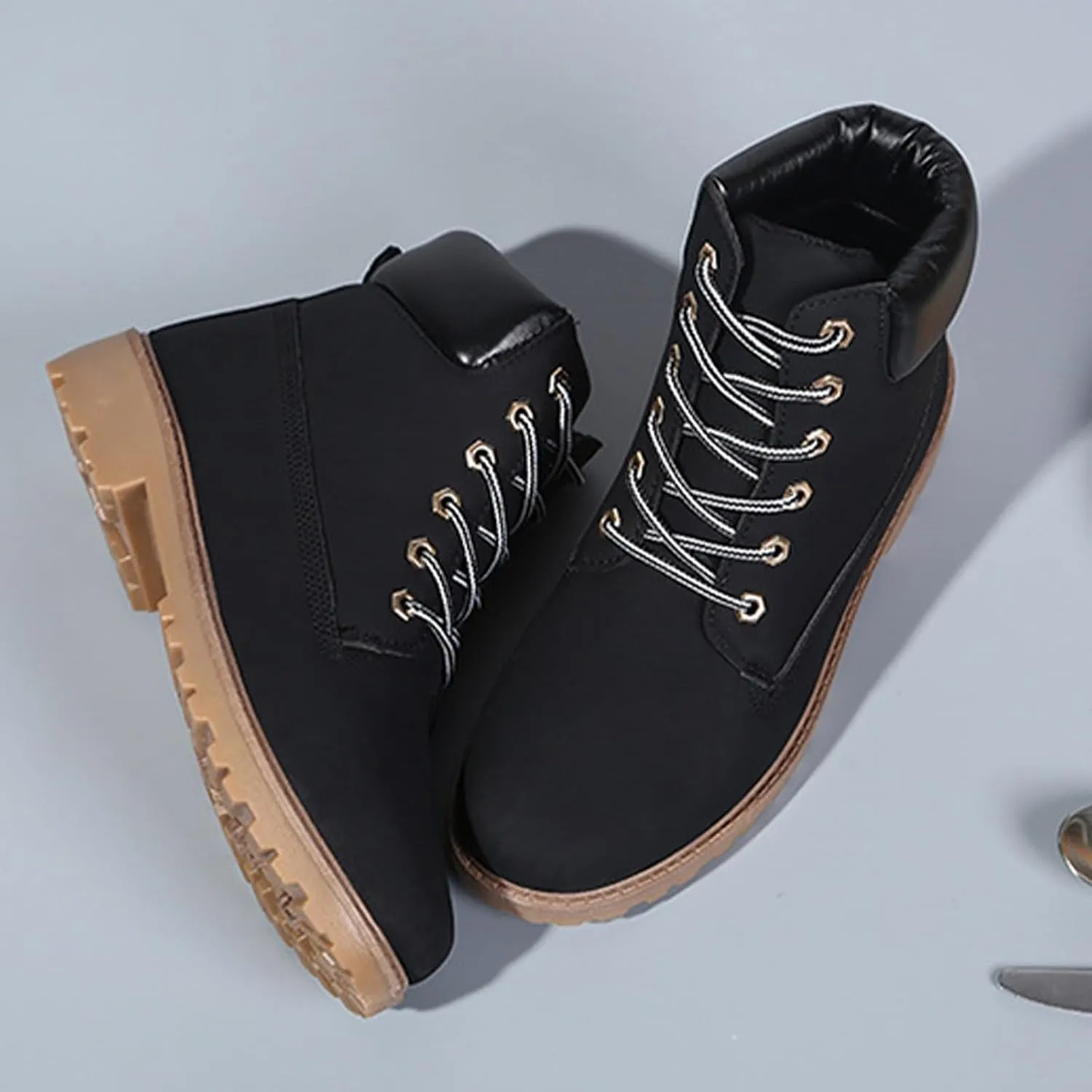 Women Winter Boot Mid Calf Lightweight Hiking Insulated Non-Slip Outdoor Boots Warm Ankle Anti-Slip Boots