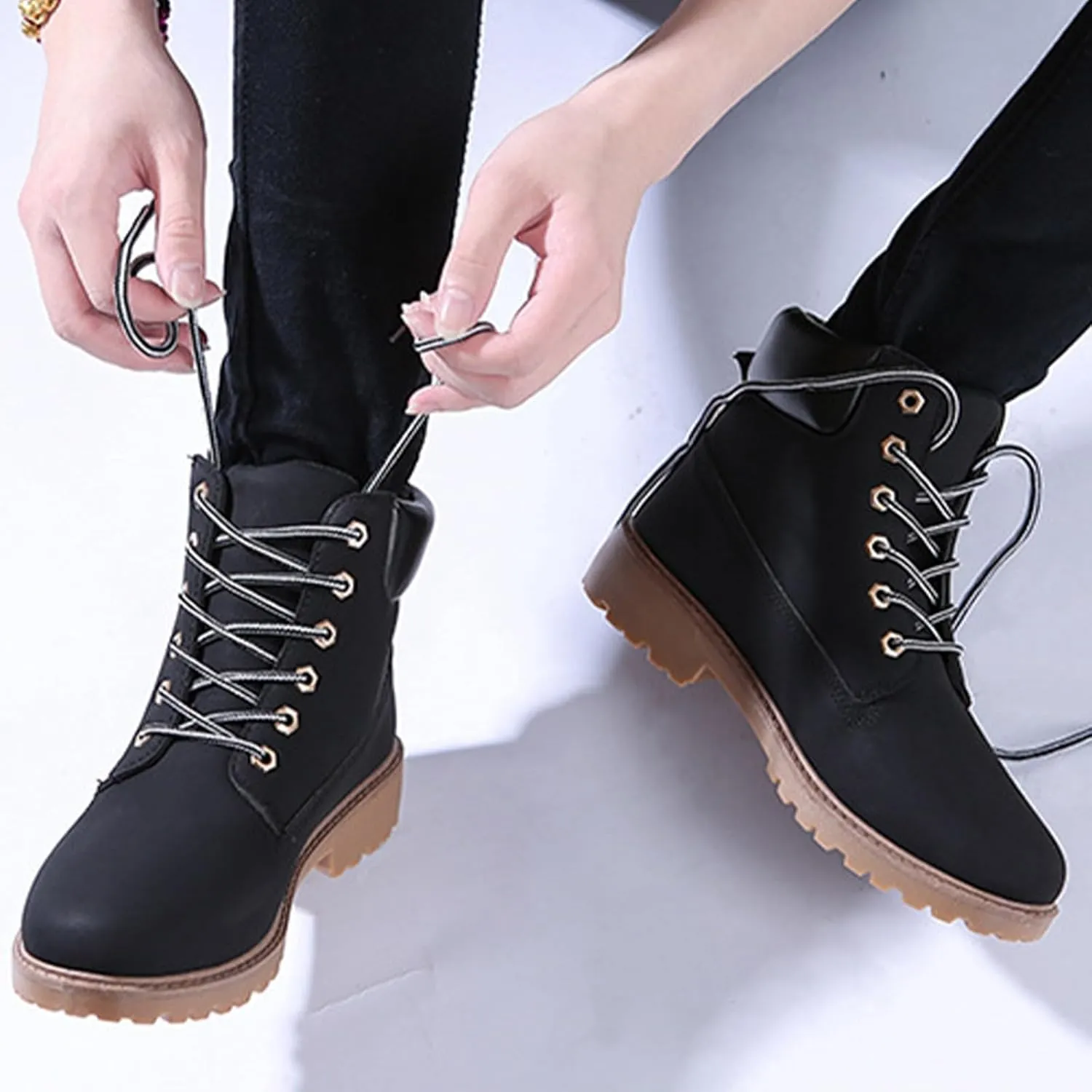 Women Winter Boot Mid Calf Lightweight Hiking Insulated Non-Slip Outdoor Boots Warm Ankle Anti-Slip Boots